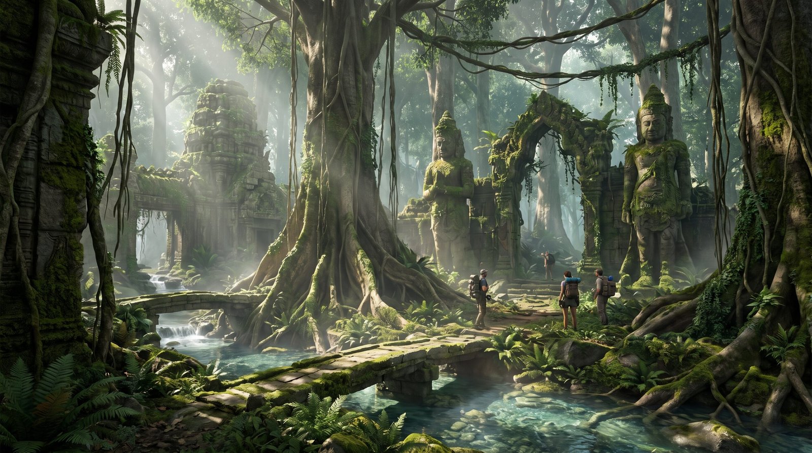 Jungle Ruins Expedition Wallpaper